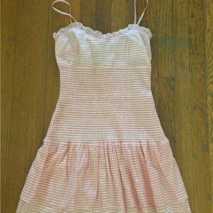 The East Order Pink and White Gingham Mini Dress. New With Tags!! So cute!!